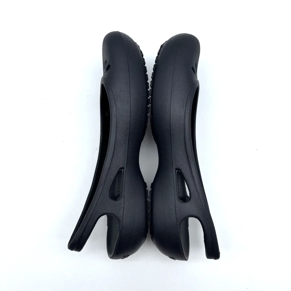 NEW Crocs KADEE Black Slip On Round Toe Slingback Ballet Flats Women's US7 UK5